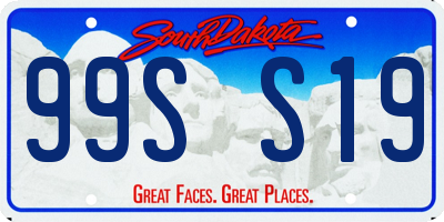 SD license plate 99SS19