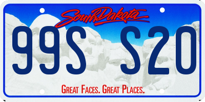SD license plate 99SS20