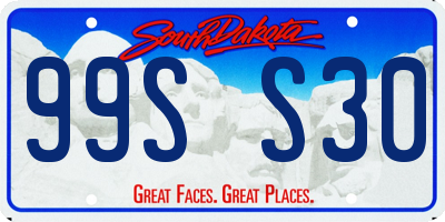 SD license plate 99SS30