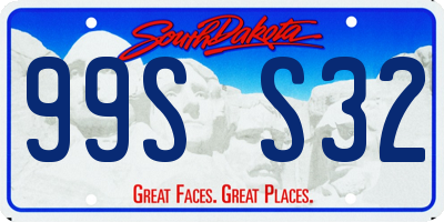 SD license plate 99SS32
