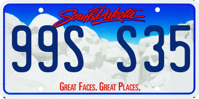 SD license plate 99SS35