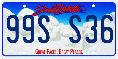 SD license plate 99SS36