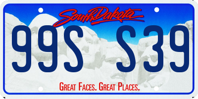 SD license plate 99SS39
