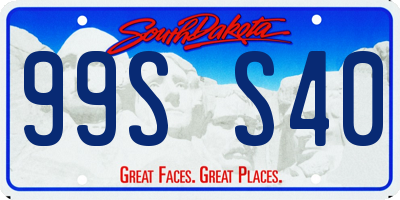 SD license plate 99SS40