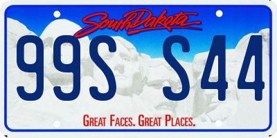 SD license plate 99SS44