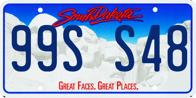 SD license plate 99SS48
