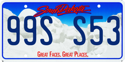 SD license plate 99SS53