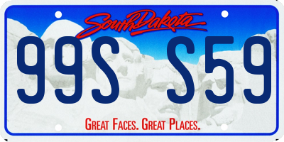 SD license plate 99SS59