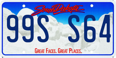 SD license plate 99SS64