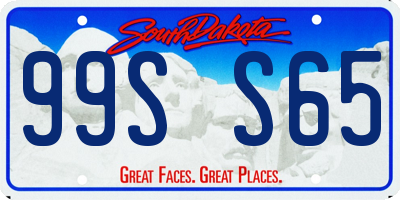 SD license plate 99SS65