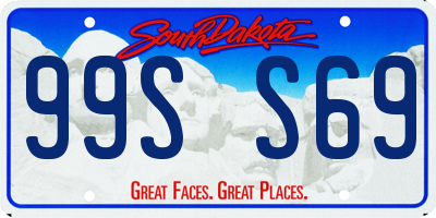 SD license plate 99SS69