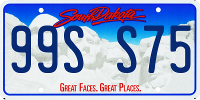 SD license plate 99SS75