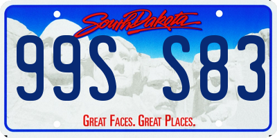 SD license plate 99SS83