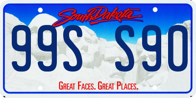 SD license plate 99SS90