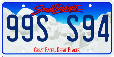 SD license plate 99SS94