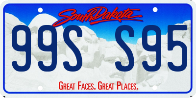 SD license plate 99SS95