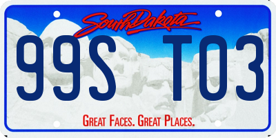 SD license plate 99ST03