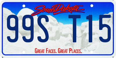 SD license plate 99ST15