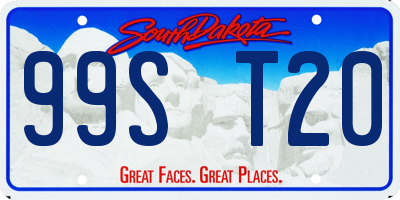 SD license plate 99ST20