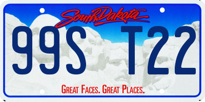 SD license plate 99ST22
