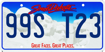 SD license plate 99ST23