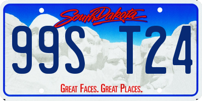 SD license plate 99ST24