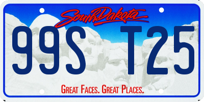 SD license plate 99ST25