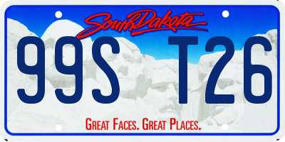 SD license plate 99ST26