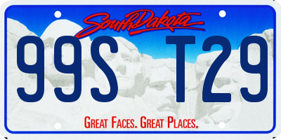 SD license plate 99ST29