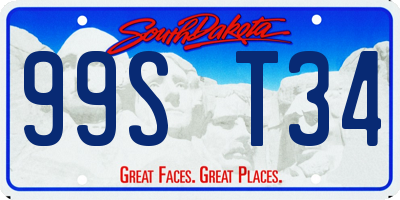 SD license plate 99ST34