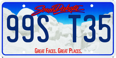 SD license plate 99ST35