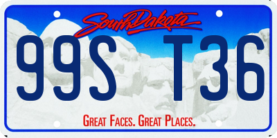 SD license plate 99ST36