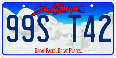 SD license plate 99ST42