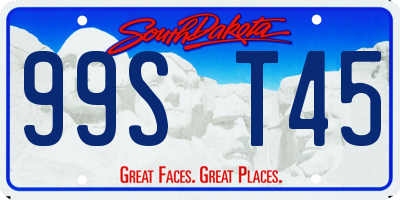 SD license plate 99ST45