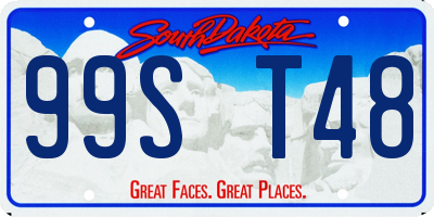 SD license plate 99ST48