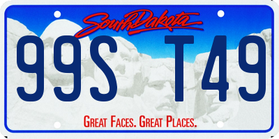 SD license plate 99ST49