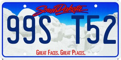 SD license plate 99ST52