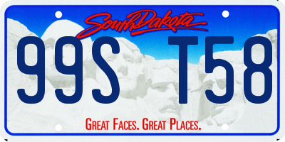 SD license plate 99ST58
