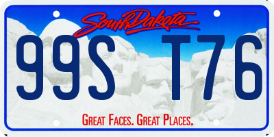 SD license plate 99ST76