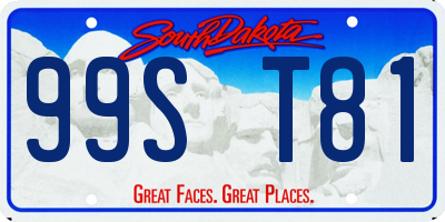 SD license plate 99ST81