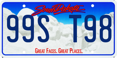SD license plate 99ST98