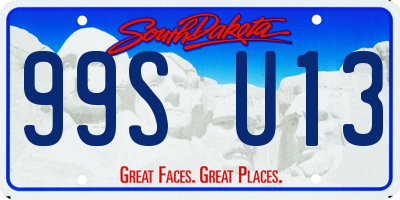SD license plate 99SU13
