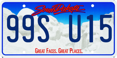 SD license plate 99SU15