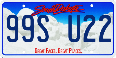 SD license plate 99SU22