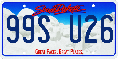 SD license plate 99SU26