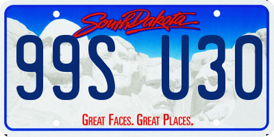 SD license plate 99SU30