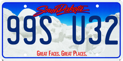 SD license plate 99SU32