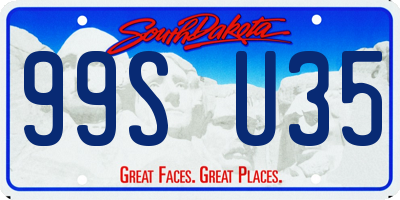 SD license plate 99SU35