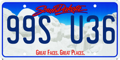 SD license plate 99SU36