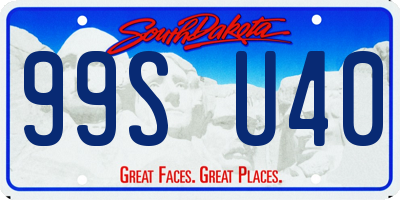 SD license plate 99SU40